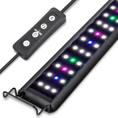 Aquarium Éclairage, 29W RGB Éclairage Aquarium LED pour Réservoir d'eau Douce Avec 10 Niveaux de Luminosité, Minuterie Réglable, 3 Modes pour 90-111cm Réservoir Planté (1/5)