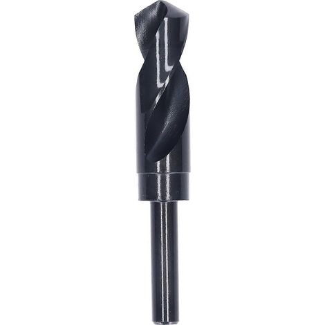 Spiralbohrer aus HSS (Hochleistungsschnellstahl), 1/2"-Zylinderschaft, 25-mm-Blatt, schwarz