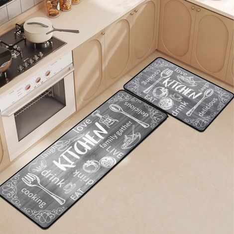 LAN Tapis de cuisine 04 4060cm Terre de diatomées Tapis de cuisine pour couverts, absorbant l'eau et l'huile, en terre de diatomées, résistant à l'usure, facile à nettoyer, antidérapant. (1/5)