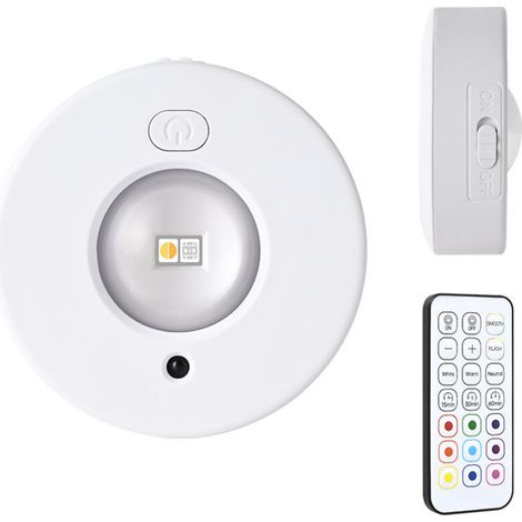 Projecteur LED rechargeable par USB, veilleuse sans fil, 12 couleurs réglables, avec télécommande et fonction minuterie. (1/4)