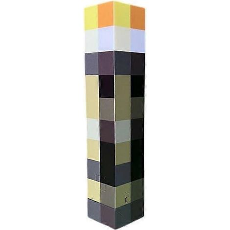 Lampe torche - Veilleuse LED MCERS 28 cm, rechargeable par USB, pour lampe de chevet, lampe Minecraft, pour costume et cosplay (Jaune) (1/4)