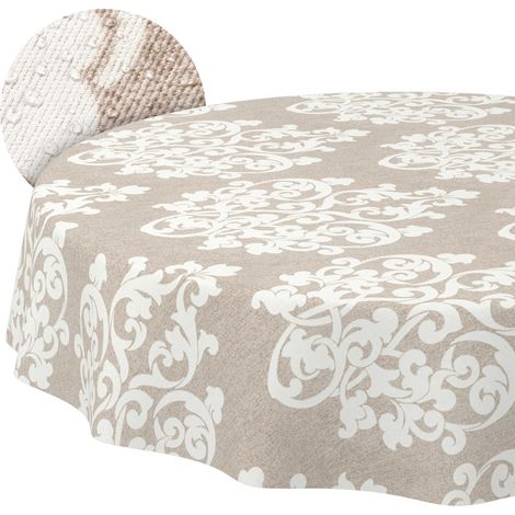 Nappe enduite Damas Ronde Ø 140 cm extérieur imperméable (1/5)
