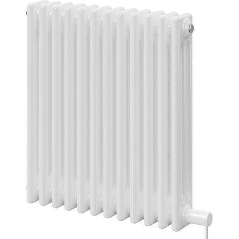 Colosseum White 600mm x 554mm Horizontal Electric Triple Column Radiator (1/5)