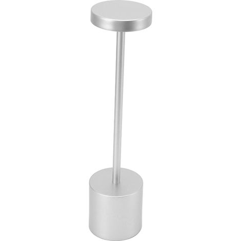 Nordische LED-Touch-Schreibtischlampe mit 3 Helligkeitsstufen, dekorative Tischleuchte für Hotels und Restaurants, silberfarben (1/5)