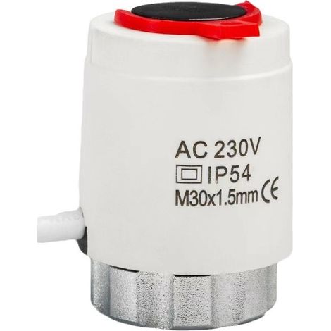 Actionneur thermique normalement fermé 230 V CA, compatible avec la quasi-totalité des collecteurs de circuits de chauffage courants. (1/5)