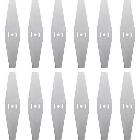 Pair 12 Lames de coupe-bordures en métal, Lames de remplacement pour coupe-bordures électriques, Accessoires de débroussailleuse, Lames de tondeuse (1/5)