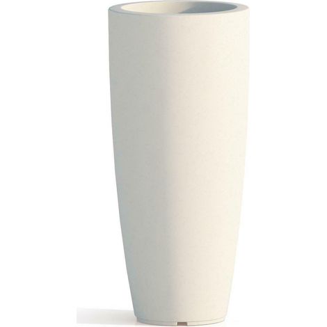 Runde und hohe Vase Cromia Stilo, einfarbig, für draußen und drinnen 'Made in Italy -Eisfarbig / Ø33 x H 70 cm (1/5)