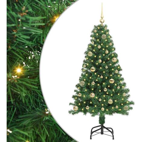 Artificial Christmas Tree with 150 LEDs with Stand Green 150 cm vidaXL