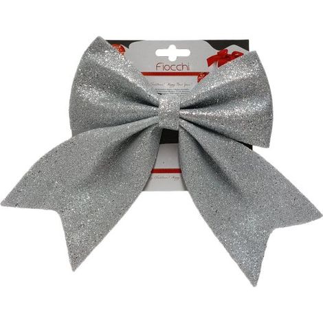 FIOCCO GLITTERATO SPUGNA CM 20X26 SILVER