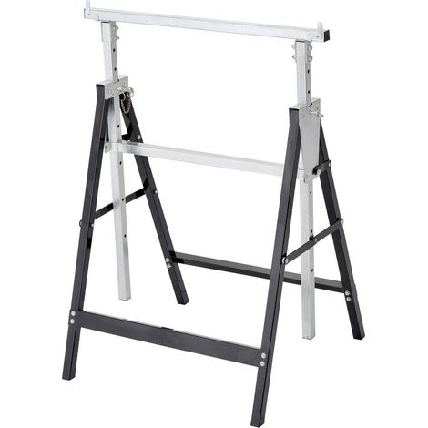 Toolcraft – Tréteaux 1399645 – Réglable en hauteur 80-130 cm – Charge max. 200 kg – Tube carré en acier – Pliable pour gain de place (1/7)