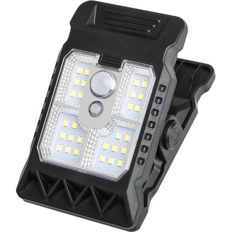 Lampes solaires à Clipser avec capteur de Mouvement extérieur, Lampes de sécurité solaires améliorées avec 3 Modes, Clip étanche Ip65 pour clôture Jardin, Patio, Cour (1/5)