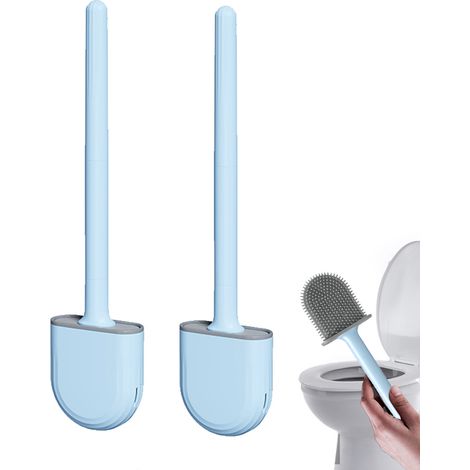 Lot de 2 brosses de toilette murales - Blanc clair de lune - Canalisation (1/5)