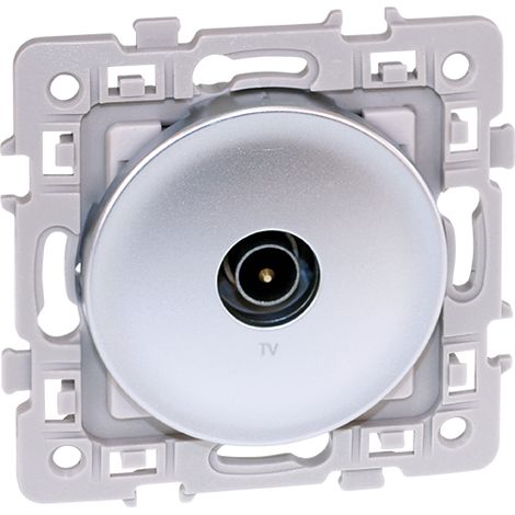 Enchufe de TV simple - 470 a 790 MHz - CUADRADO Color Plateado