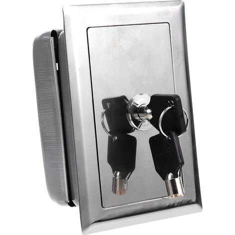 Boîtier de Commande pour Porte de Garage et Volet Roulant, Interrupteur Manuel Encastrable avec Serrure à Clé, Bouton-Poussoir pour Motorisation de Portail et Grille (1 Set) (1/5)