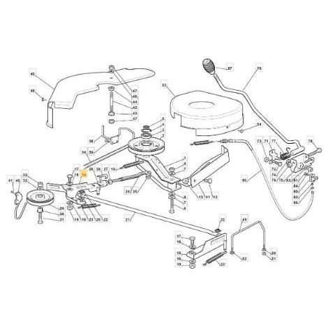 RECHTER BLATT-BREMSHEBEL ZNB TCJ U.P. ORIGINAL STIGA – 382318143/2
