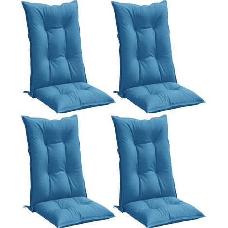 Maison Exclusive - Hochlehner-Auflagen 4 Stk. Melange Blau 120x50 (1/5)