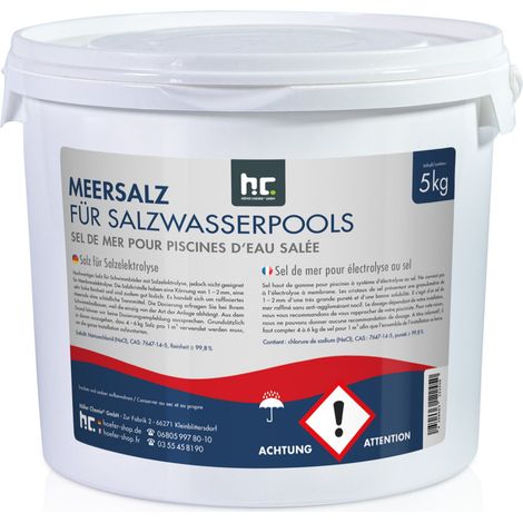 5 kg Poolsalz für Salzwasserpools / Salzelektrolyse