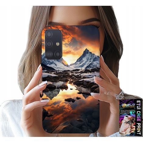 Funda para Samsung Galaxy A71 - Arroyo, montañas, picos, Everest + lámina (1/5)