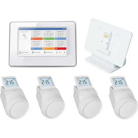 Resideo Paquete de inicio evohome Wi-Fi XL con radio 868 MHz, programable, blanco, ATP924G3002
