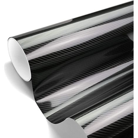 Pellicola car Wrapping adesiva Carbonio 5D lucida di alta qualità Misura - 152cm x 50cm