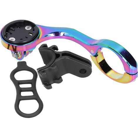 Support de compteur de vélo à fixation étendue, finition électroplaquée colorée, en alliage d'aluminium. (1/5)
