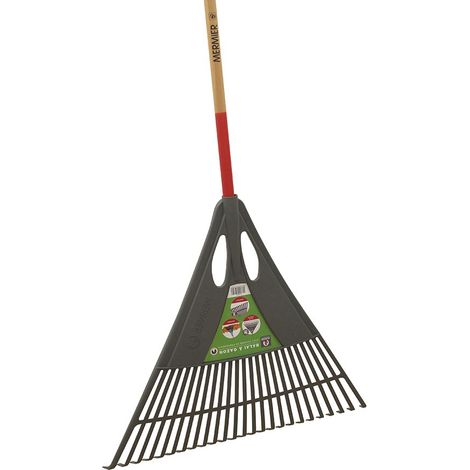 Balai à gazon - Fil plat résine 25 dents - manche longueur 150 cm (1/5)