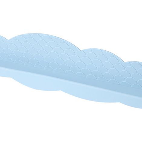 Protection anti-éclaboussures en silicone pour évier de cuisine, avec ventouse, pour la vaisselle, motif nuages bleu clair