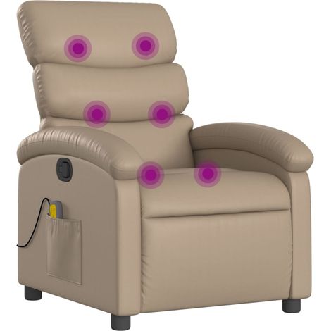 Maison Exclusive - Massagesessel Cappuccino-Braun Kunstleder