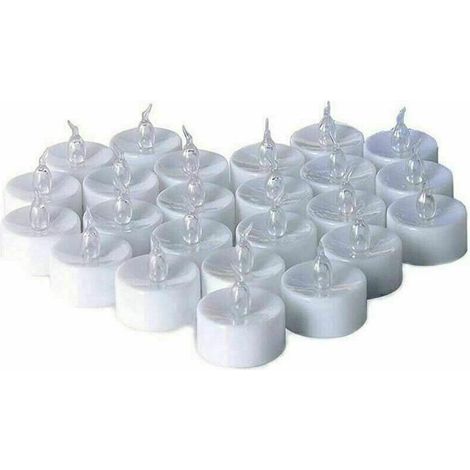 Bougie chauffe-plat à LED Bougie sans flamme, bougie étincelante à LED sans flamme avec effet scintillant blanc-Fei Yu