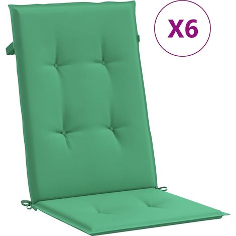 Maison Exclusive - Gartenstuhlauflagen für Hochlehner 6 Stk. Grün (1/5)