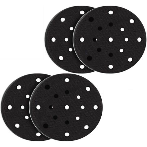 RHG 4 PièCes 150mm Tampon de Ponçage Souple ,Interface mousse souple doux pour plateau de ponçage et polissage, Protection contre le bruit( 17 trous) (1/5)