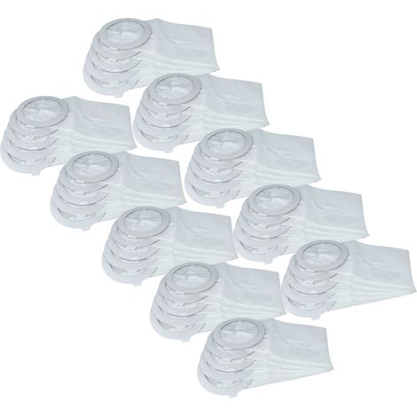 vhbw 50x Sacs compatible avec Nilfisk GD 10 Back, Back Vac 10 aspirateur - 44,85cm x 17,75cm blanc
