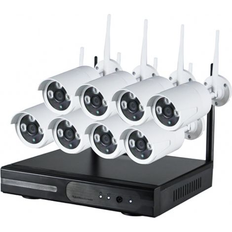 Kit WiFi Videosorveglianza Nvr 8 Telecamere 1080P 3mpx Plug and Play Esterno 5G (1/5)