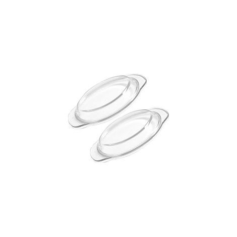 2Pièces Couvercle Verre pour Micro Ondes Lot de Cloche Alimentaire Transparent Protection Éclaboussures Compatible Plats Gâteaux Nettoyage Facile Au (1/5)