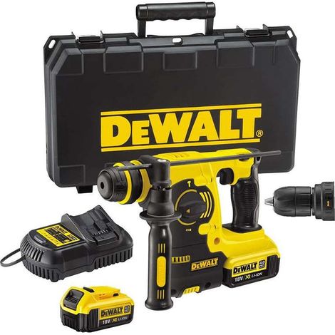 Dewalt – Perforateur burineur 18V SDS-Plus DCH254M2QW – 2 batteries 4.0Ah – 2.1J de force de frappe – Pour béton armé et maçonnerie (1/5)