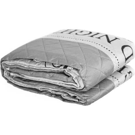 Tagesdecke, Sofaüberwurf in Grau GoodNight-Motiv aus 100% Polyester Bettüberwurf 140x210 cm (1/5)