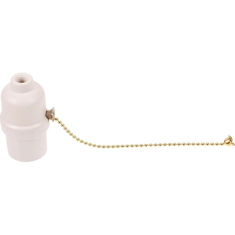 Douille Remplacer de Blanche Bakélite Lampe en Chaîne de 150mm, Facile à Installer et Plafonniers et Lampes de Garage (1/5)