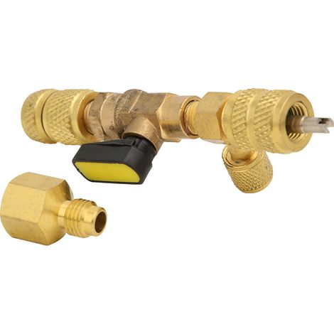 Extracteur de noyau de valve pour systèmes de refroidissement R12, R22 et R410A : outil de démontage rapide pour valve SAE 1/4 po. (1/5)