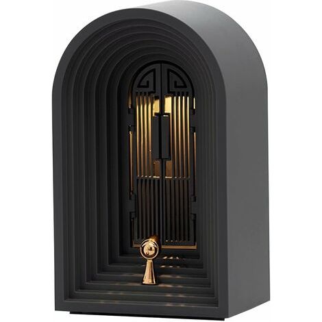 Mini haut-parleur Bluetooth avec lampe de bureau - Lampe de chevet portable - Petit haut-parleur - Lecture LED réglable - Lampe de table pour la maison, le bureau, le dort 1200mAh Gris (1/5)