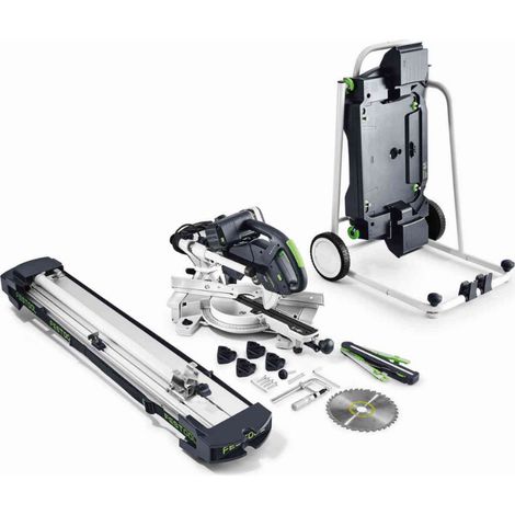 Festool – Scie à onglet radiale 1200W Ø216 mm – Profondeur de coupe 305 x 60 mm – Angle d'inclinaison 47°/46° – SKU 574789 (1/10)