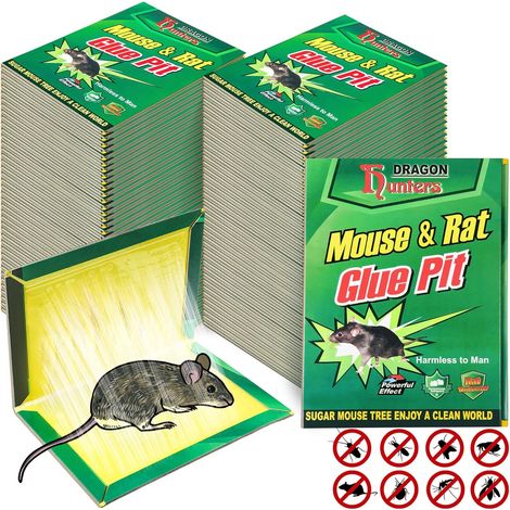 48 Pack Mouse Glue Traps Large Size Mouse Traps Sticky Pad with Enhanced Stickiness Pest Rat Sticky Traps Board for Rodent Cockroach and Other Insects House Indoor Outdoor (1/5)