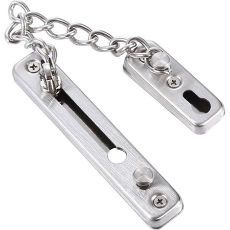 royaluxe - Chaîne de Sécurité de Porte en Acier Inoxydable avec Serrure à Ressort Anti-vol Sécurité Porte Chaînes à Verrouillage pour L'installation Dans la Maison Porte,pour Assurer la Sécurité argen (1/5)