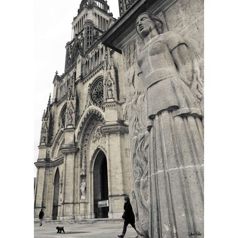 Tableau sur toile cathédrale Sainte Croix 45x65 cm - Impression sur Toile Murale Décorative - Image imprimée en HD sur Toile - Toile sur Châssis en Bois FSC - Fabriqué en France (1/5)