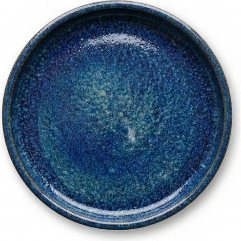 Provencelia Keramik-Untersetzer für Blumentöpfe Ø 19 cm – Meeresblau – glasiert, frostbeständig & handgefertigt (1/2)