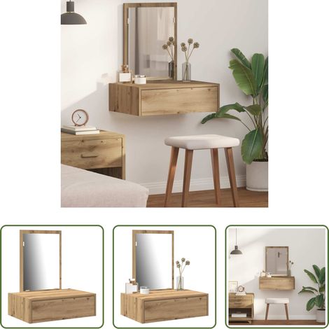Coiffeuse moderne - Table de Toilette Marron 60 x 40 x 70 cm Bois d'ingénierie (1/5)