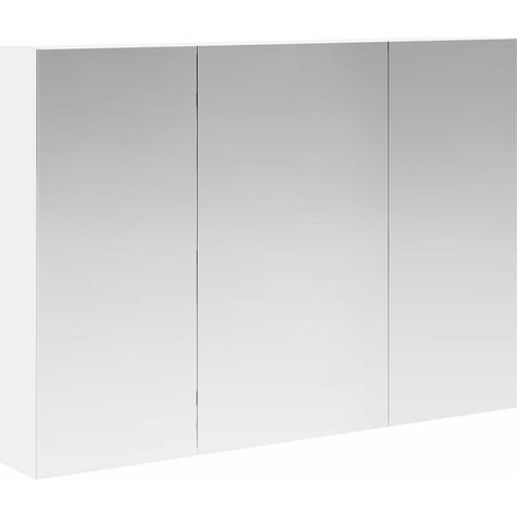 Maison Exclusive - Mobiletto per specchio da bagno Bianco 100 x 14,5 x 70 cm