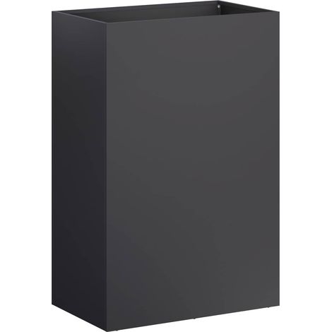 Macetero de Jardín Negro 40 x 30 x 75 cm Acero laminado en frío vidaXL