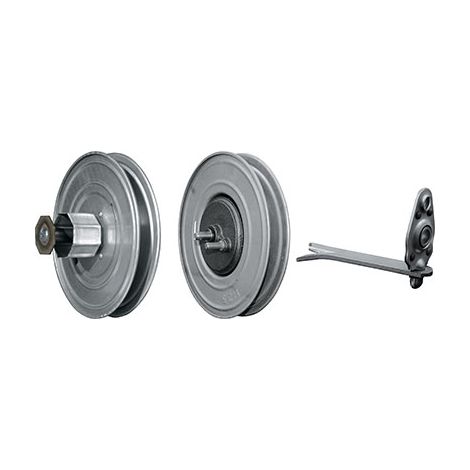 RIDUTTORE X RULLO AVVOLGIBILI  ZINCATO MM 250 + SUPPORTO A MURARE