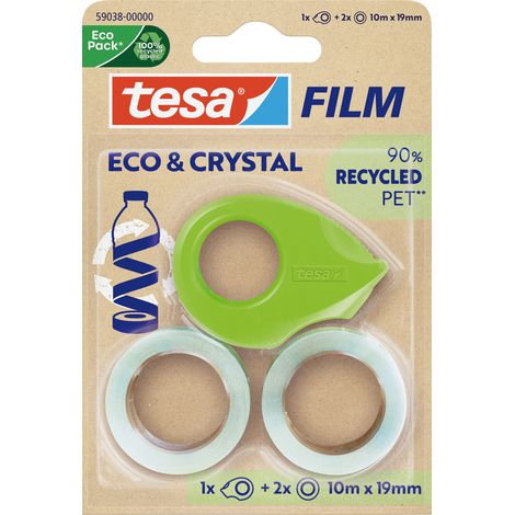 tesa ECO & CRYSTAL 59038-00000-00 tesafilm tesafilm® Eco & Crystal Transparent (L x B) 10 m x 19 mm (1/4)