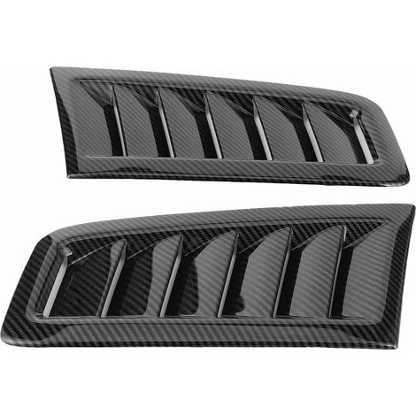 évents de capot, 2 pièces évents universels de capot moteur pièces extérieures de voiture pour RS MK2 Style(Fibre de carbone) (1/5)